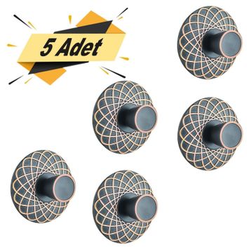 Badem10 Dinar 5 Adet Satine Antik Bakır Metal Çekmece Dolap Kapak Kulbu
