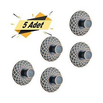 Badem10 Dinar 5 Adet Satine Antik Bakır Metal Çekmece Dolap Kapak Kulbu