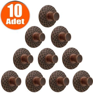 Badem10 Dinar Antik Bakır Metal 10 Adet Çekmece Dolap Kapak Kulbu