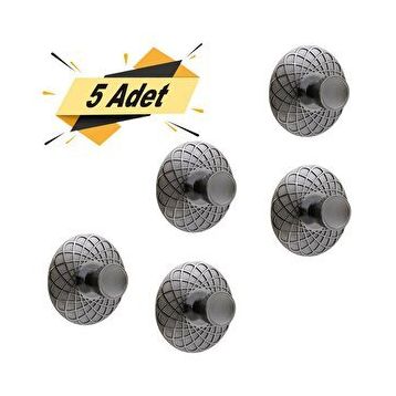 Badem10 Dinar Füme Metal 5 Adet Çekmece Dolap Kapak Kulbu