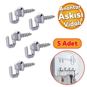 Badem10 Duvar Dolap Çekmece Kapı Anahtar Anahtarlık Askısı