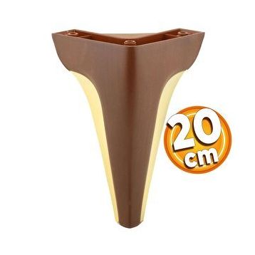 Badem10 Endülüs Kahverengi Ceviz Renk 20 cm Mobilya Kanepe Sehpa TV Ünitesi Baza Koltuk Ayağı