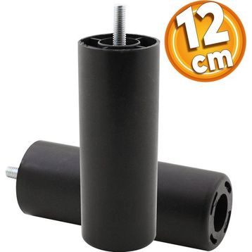 Badem10 Gizli 12 cm Siyah Baza Mobilya Kanepe Sehpa TV Ünitesi Koltuk Orta Destek Ayağı
