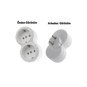 Badem10 Golyat 2'li Topraklı Çoklu Priz