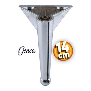 Badem10 Gonca Lüks Mobilya Kanepe Sehpa Tv Ünitesi Koltuk Ayağı 14 cm Krom Renk Baza Ayak