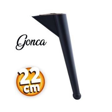 Badem10 Gonca Lüks Mobilya Kanepe Sehpa TV Ünitesi Koltuk Ayağı 22 cm Siyah Baza Ayak