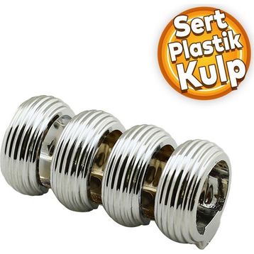 Badem10 İcon Çekmece Mutfak Dolap Kapak Krom Sert Plastik Kulp