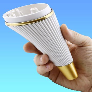 Badem10 İron Lüks 15 cm Krem Gold Baza Mobilya Kanepe Sehpa TV Ünitesi Çekyat Koltuk Ayağı