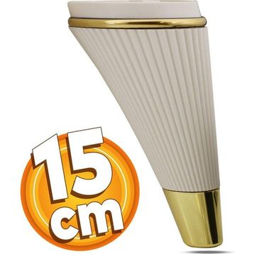Badem10 İron Lüks 15 cm Krem Gold Baza Mobilya Kanepe Sehpa TV Ünitesi Koltuk Ayağı