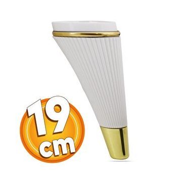 Badem10 İron Lüks 19 cm Beyaz Gold Baza Mobilya Kanepe Sehpa TV Ünitesi Koltuk Ayağı