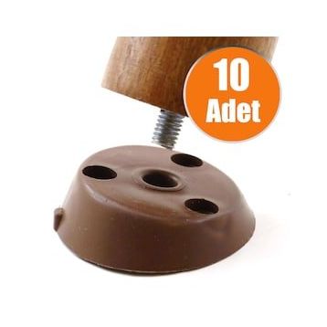Badem10 Kahverengi 10 Adet Ayak Tabanı Açılı Dereceli Mobilya Masa Sehpa Ayak Bağlantı Aparatı