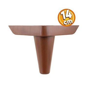 Badem10 Kahverengi 14 cm Baza Mobilya Kanepe Sehpa Puf Koltuk Ayağı