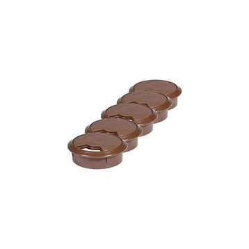 Badem10 Kahverengi 5x6 cm Masa Üstü Kablo Kanalı Deliği Kapağı