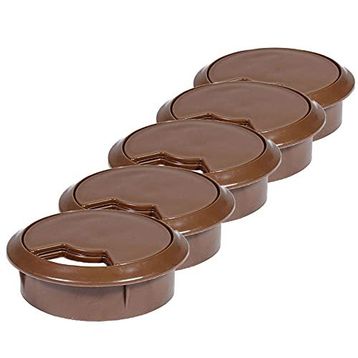 Badem10 Kahverengi 5x6 cm Masa Üstü Kablo Kanalı Deliği Kapağı