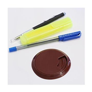 Badem10 Kahverengi 6 cm Masa Üstü Kablo Kanalı Deliği Kapağı