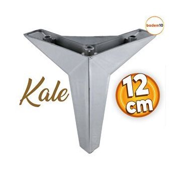 Badem10 Kale Lüks 12 cm Krom Renk Baza Mobilya Kanepe Sehpa Tv Ünitesi Koltuk Ayağı