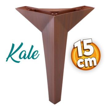 Badem10 Kale Lüks 15 cm Kahverengi Ahşap Desenli Baza Mobilya Kanepe Sehpa Tv Ünitesi Koltuk Ayağı