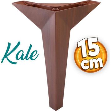 Badem10 Kale Lüks 15 cm Kahverengi Ahşap Desenli Baza Mobilya Kanepe Sehpa Tv Ünitesi Koltuk Ayağı
