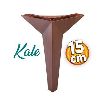 Badem10 Kale Lüks 15 cm Kahverengi Ahşap Desenli Baza Mobilya Kanepe Sehpa Tv Ünitesi Koltuk Ayağı