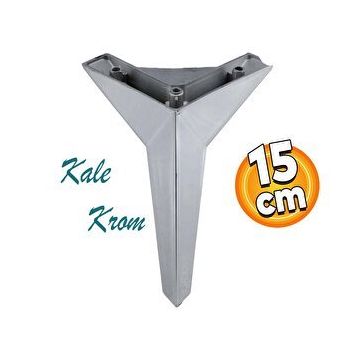 Badem10 Kale Lüks 15 cm Krom Renk Baza Mobilya Kanepe Sehpa Tv Ünitesi Koltuk Ayağı