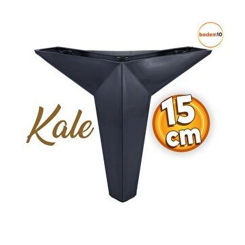 Badem10 Kale Lüks 15 cm Siyah Baza Mobilya Kanepe Sehpa Tv Ünitesi Koltuk Ayağı