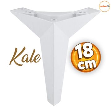 Badem10 Kale Lüks Mobilya Kanepe Sehpa Tv Ünitesi Koltuk Ayağı 18 cm Beyaz Baza Ayak