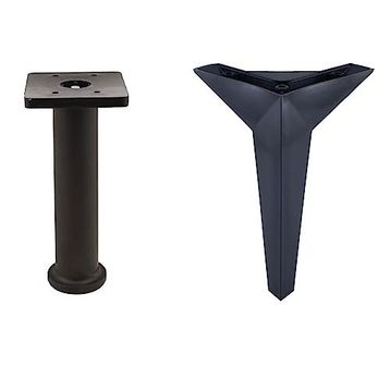 Badem10 Kale Mobilya Ayağı 12'li Set Robot Süpürge İçin Koltuk Kanepe Sehpa Destek 23 cm Siyah Baza Ayak