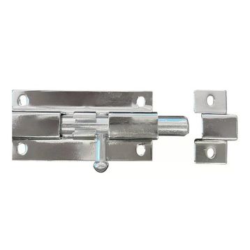 Badem10 Kapı Sürgüsü Küçük Metal Krom Mavzer Sürgü Sürgülü Kilit 25x40 mm Kapı Pencere Emniyet Kilidi