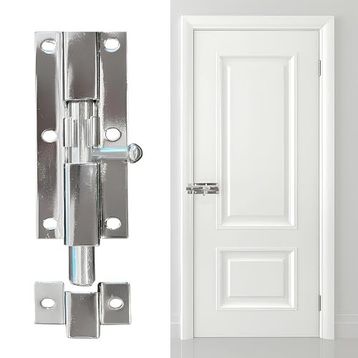 Badem10 Kapı Sürgüsü Metal Krom Mavzer Sürgü Sürgülü Kilit 25x70 mm Kapı Pencere Emniyet Kilidi