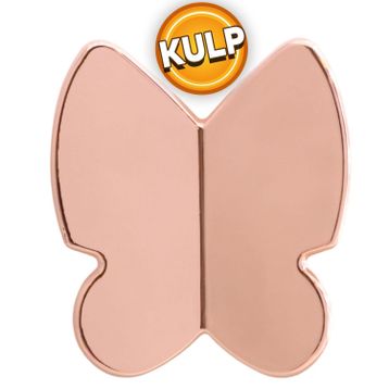 Badem10 Kelebek Çocuk Bebek Genç Odası Çekmece Dolap Kapak Plastik Bakır 32 mm Kulp