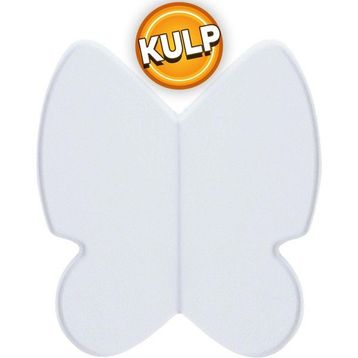 Badem10 Kelebek Çocuk Bebek Genç Odası Çekmece Dolap Kapak Plastik Mat Beyaz 32 mm Kulp