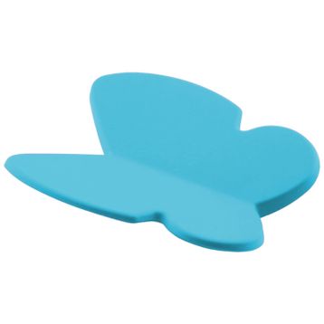 Badem10 Kelebek Çocuk Bebek Genç Odası Çekmece Dolap Kapak Plastik Mat Mavi 32 mm Kulp