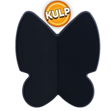 Badem10 Kelebek Çocuk Bebek Genç Odası Çekmece Dolap Kapak Plastik Mat Siyah 32 mm Kulp