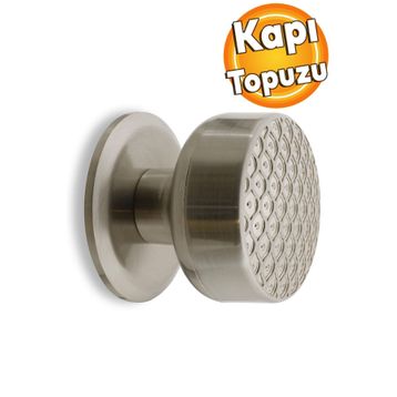 Badem10 Kestila Nikel Saten Kapı Tokmağı Topuzu Kolu Metal Tokmak