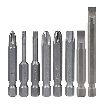 Badem10 Klytek Matkap Bits Düz Yıldız Torx 8 Parça Vidalama Ucu