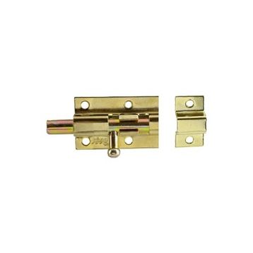 Badem10 Küçük Mavzer Sürgü Sürgülü Sürgüsü Kilit 25x40 mm Kapı Pencere Metal Prinç Sarı Emniyet Kilidi