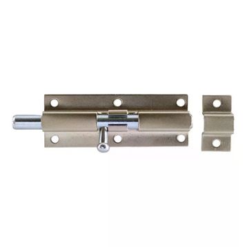 Badem10 Küçük Mavzer Sürgü Sürgülü Sürgüsü Kilit Saten 25x70 mm Kapı Pencere Metal Emniyet Kilidi