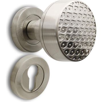 Badem10 Linda Kapı Tokmağı Topuzu Kolu Saten Kapı Kolu Yale Sağa Sola Uygun Metal Tokmak