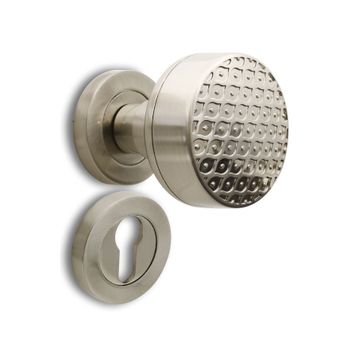 Badem10 Linda Kapı Tokmağı Topuzu Kolu Saten Kapı Kolu Yale Sağa Sola Uygun Metal Tokmak