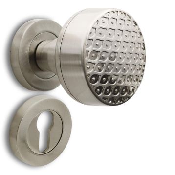 Badem10 Linda Kapı Tokmağı Topuzu Kolu Saten Kapı Kolu Yale Sağa Sola Uygun Metal Tokmak