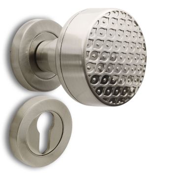 Badem10 Linda Kapı Tokmağı Topuzu Kolu Saten Kapı Kolu Yale Sağa Sola Uygun Metal Tokmak