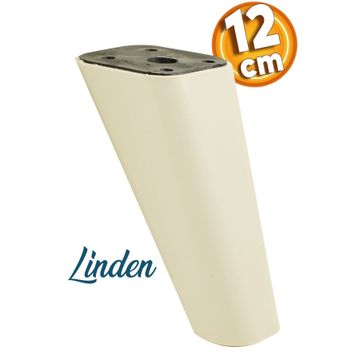 Badem10 Linden 12 cm Krem Oval Baza Lüks Mobilya Kanepe Sehpa TV Ünitesi Koltuk Ayağı