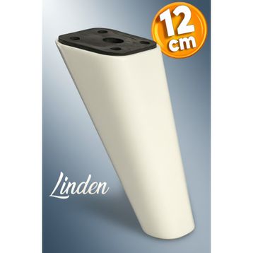 Badem10 Linden Lüks 12 cm Beyaz Oval Baza Mobilya Kanepe Sehpa TV Ünitesi Koltuk Ayağı