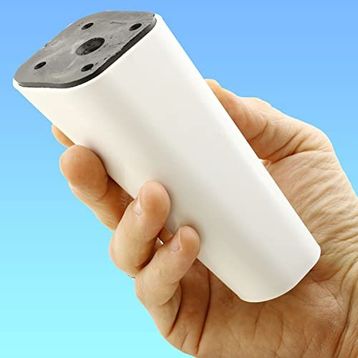 Badem10 Linden Lüks 12 cm Beyaz Oval Baza Mobilya Kanepe Sehpa TV Ünitesi Koltuk Ayağı