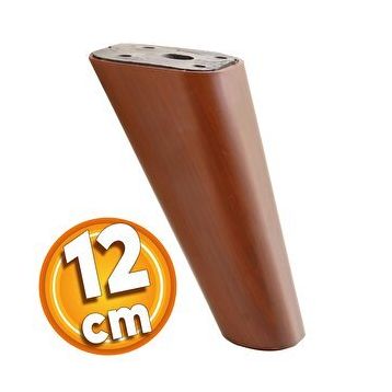 Badem10 Linden Lüks 12 cm Kahverengi Oval Baza Mobilya Kanepe Sehpa TV Ünitesi Koltuk Ayağı