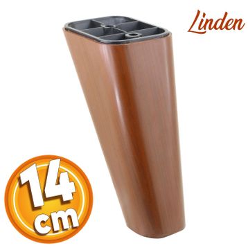 Badem10 Linden Lüks 14 cm Kahverengi Ahşap Desenli Baza Mobilya Kanepe Sehpa TV Ünitesi Koltuk Ayağı
