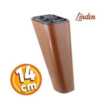 Badem10 Linden Lüks 14 cm Kahverengi Ahşap Desenli Baza Mobilya Kanepe Sehpa TV Ünitesi Koltuk Ayağı