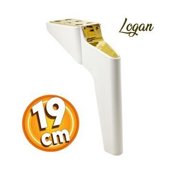 Badem10 Logan Lüks 19 cm Beyaz Gold Baza Mobilya Kanepe Sehpa TV Ünitesi Koltuk Ayağı