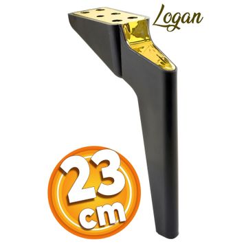 Badem10 Logan Lüks 23 cm Siyah Baza Mobilya Kanepe Sehpa TV Ünitesi Berjer Koltuk Ayağı