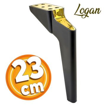 Badem10 Logan Lüks 23 cm Siyah Gold Baza Mobilya Kanepe Sehpa TV Ünitesi Koltuk Ayağı